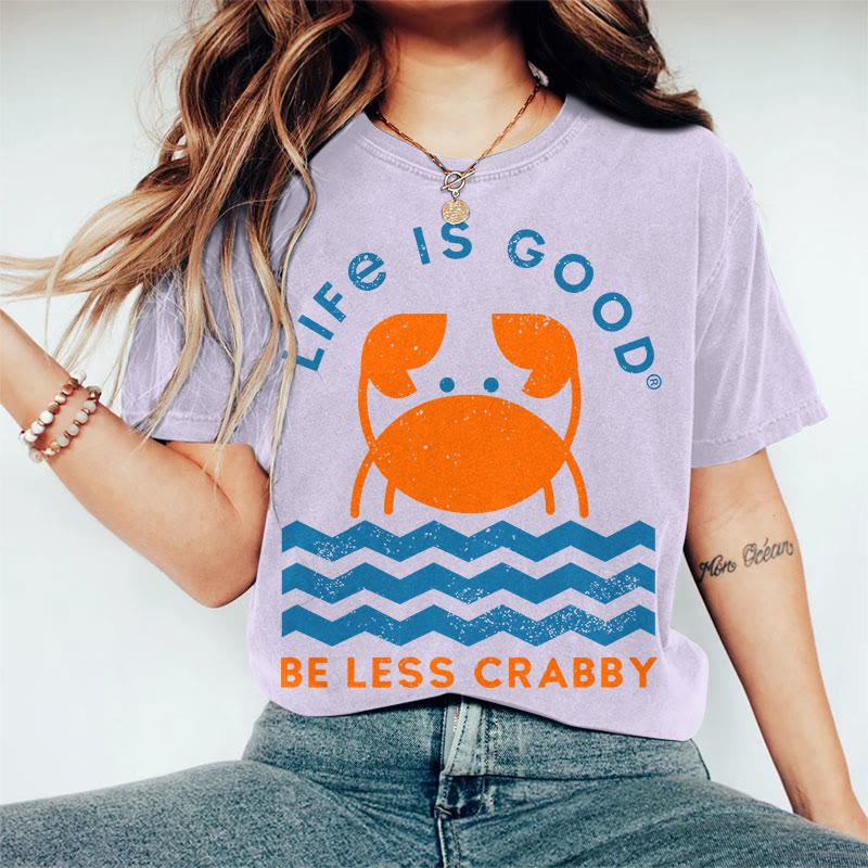 100% Cotton Women's LIFE IS GOOD Art Print Casual T-Shirt - Purple - 2XL - image 9