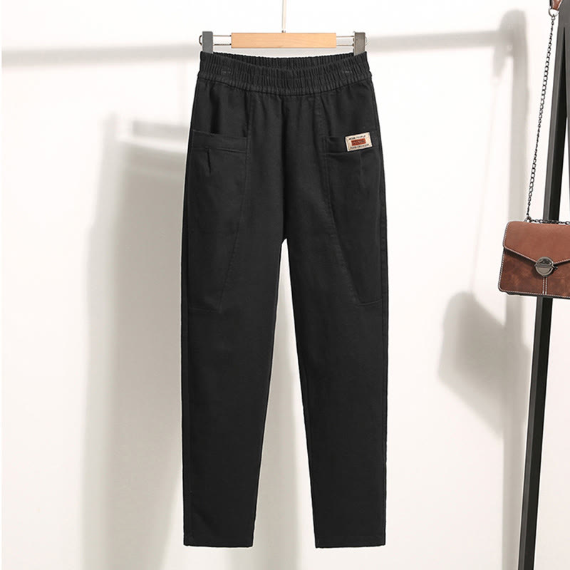 Casual pocket pants - Black - 3XL - image 3