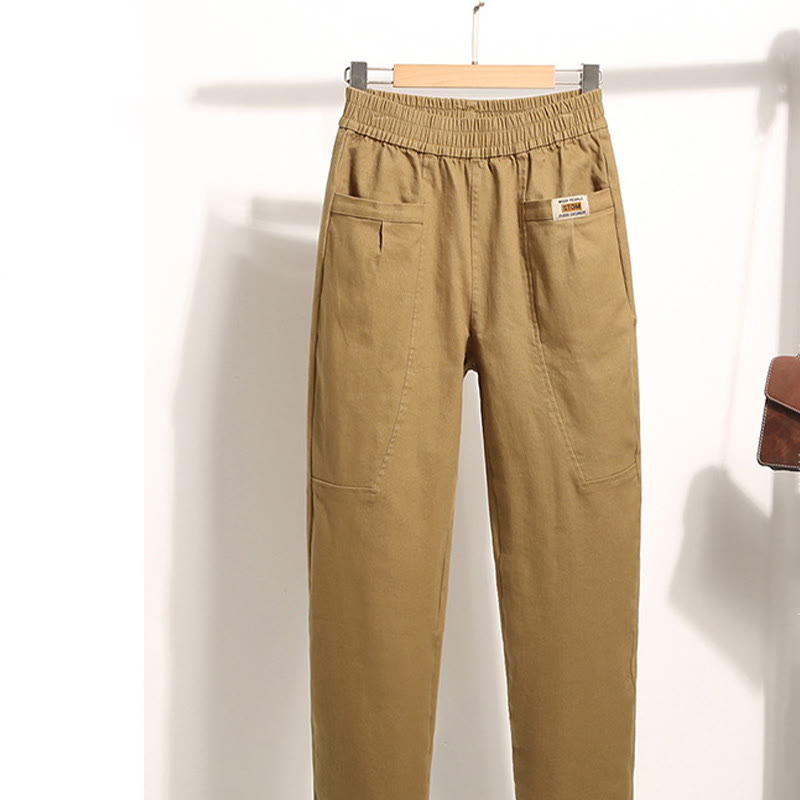 Casual pocket pants - Khaki - 3XL - image 4