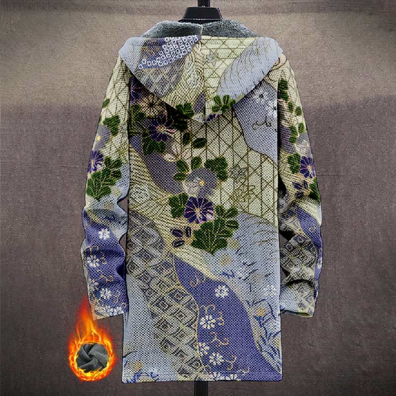 Pastel Garden Symphony Print Unisex Plush Thick Long-sleeved Fleece Jacket Coat - image 3