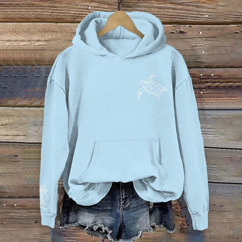 100% Cotton The Ocean Is Calling Print Hoodie - image 2