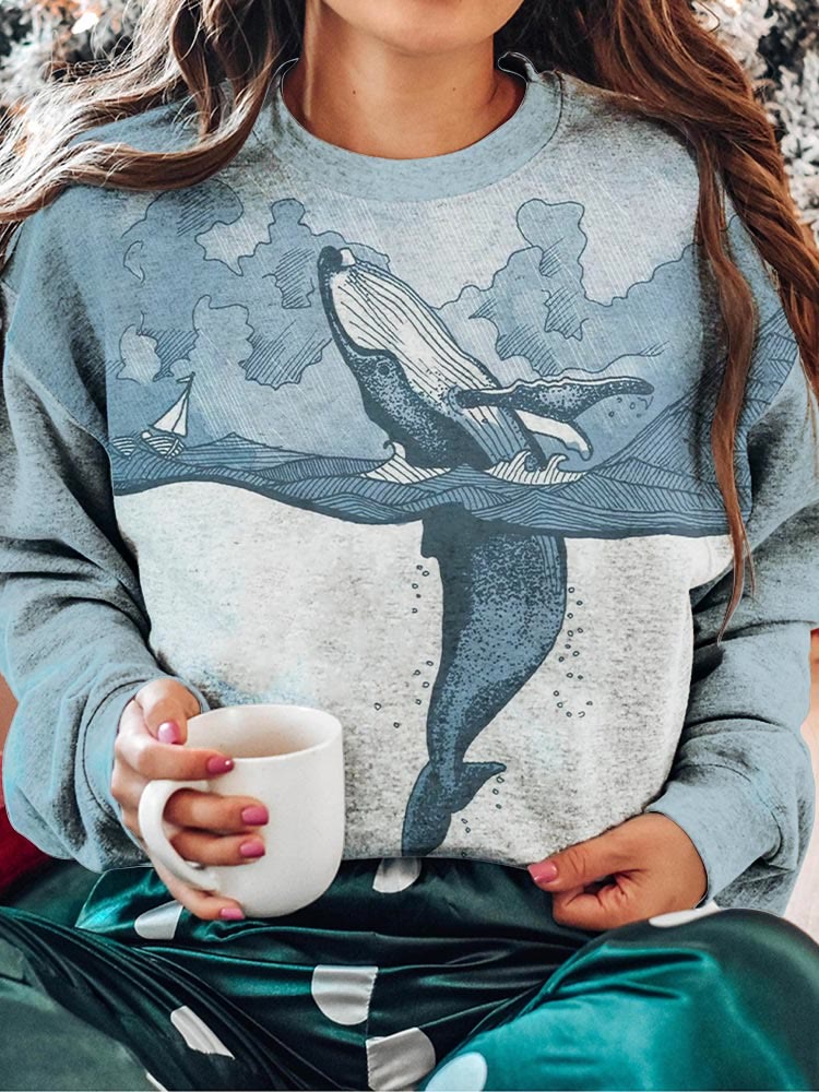 Whale sweatshirt 2025