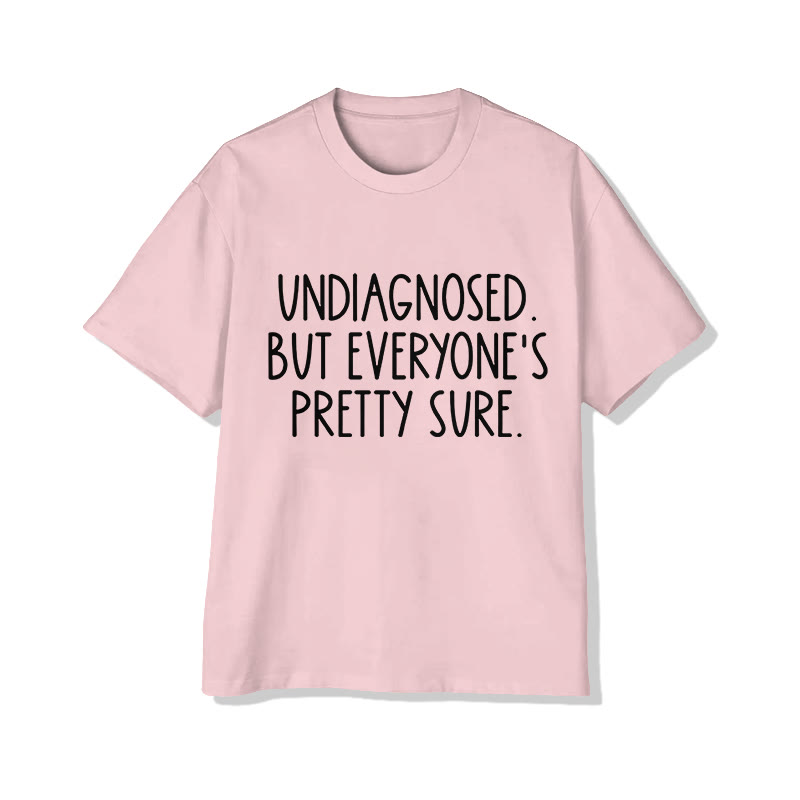 Unisex Self Diagnosed Illness Funny Print Short Sleeved Crew Neck T-Shirt - Pink - 2XL - image 4