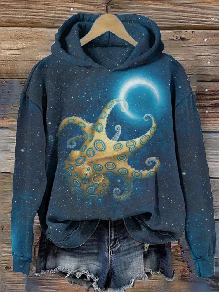 Moon 2025 print hoodie