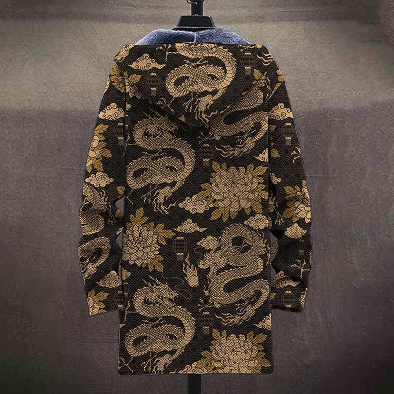 Fashion Vintage Paisley Floral Print Unisex Plush Thick Long-sleeved Fleece Jacket Coat - image 4