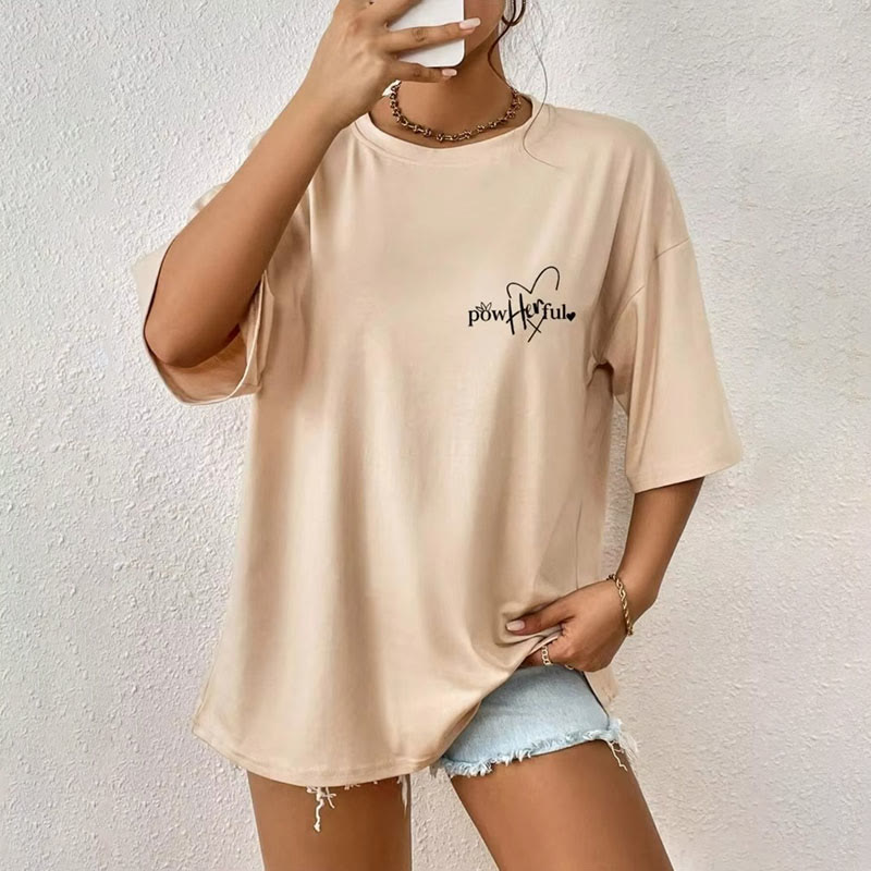 100% cotton  Slogan Graphic Tee She Overcame Everything That Was Meant To Destroy Her Print T-Shirt - image 3