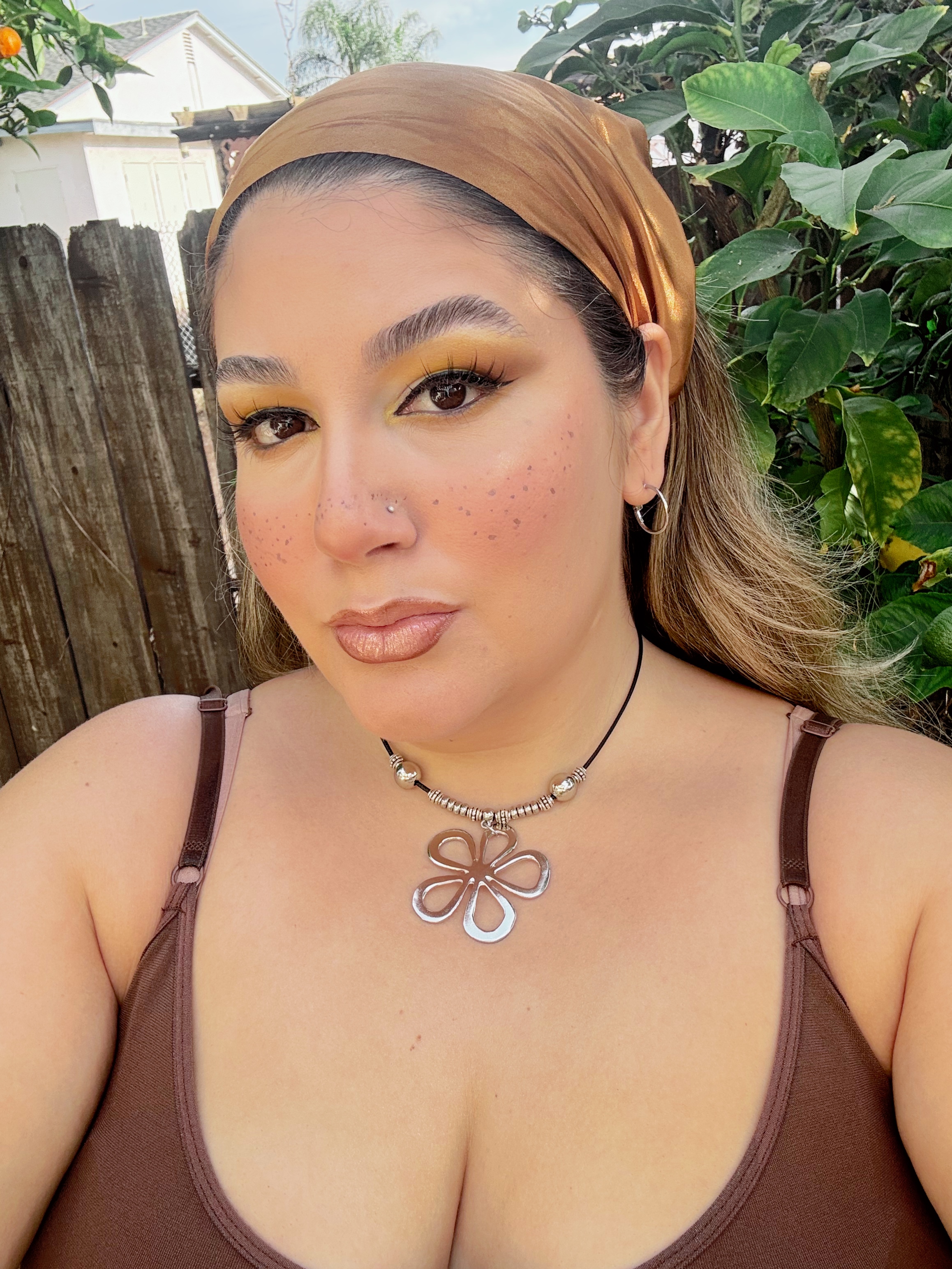 Floral Pattern Silver Necklace