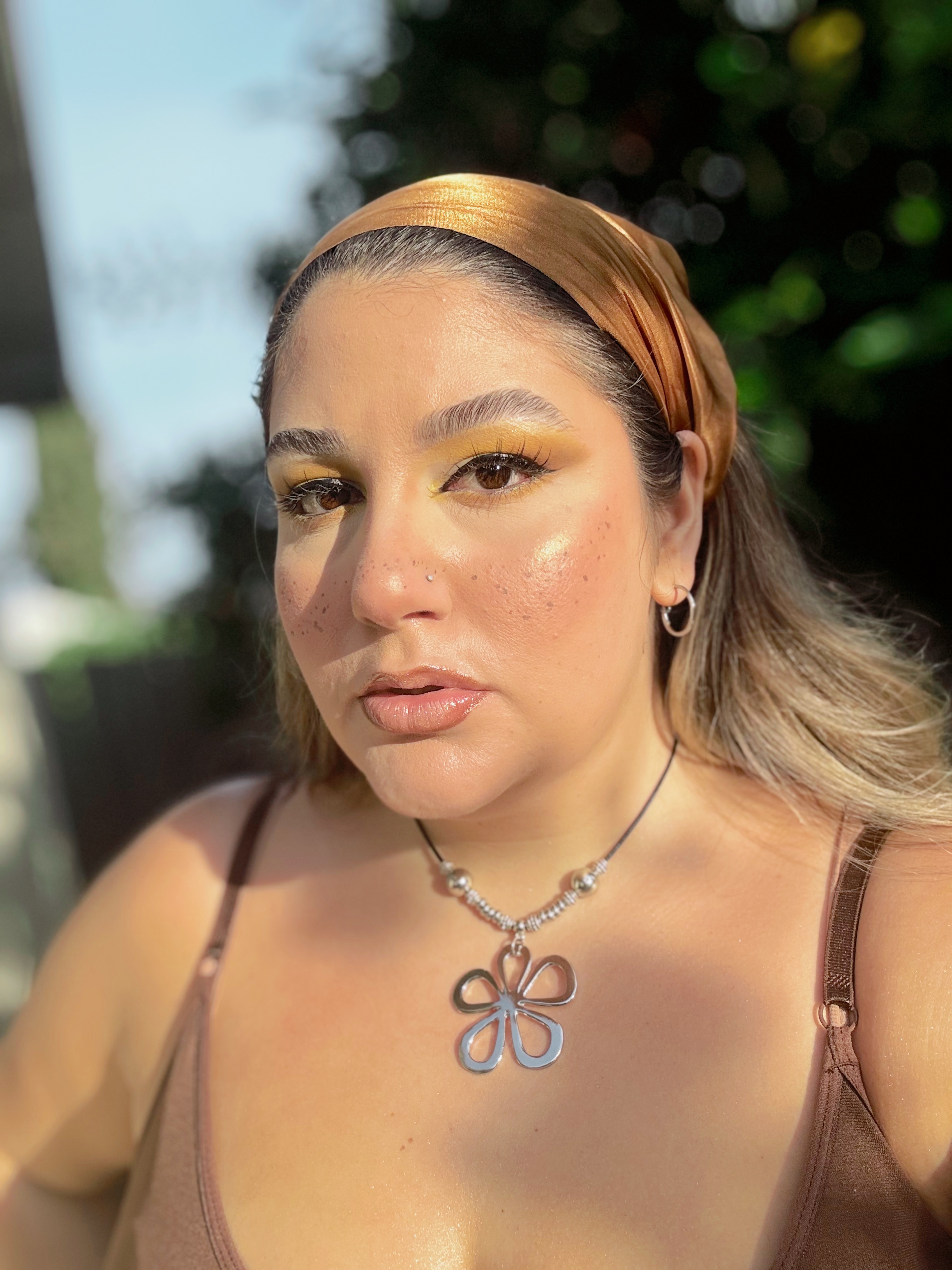 Floral Pattern Silver Necklace