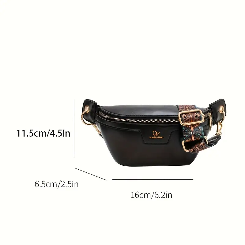 vintage style sling bag geometric strap crossbody bag womens small pu leather chest purse details 10