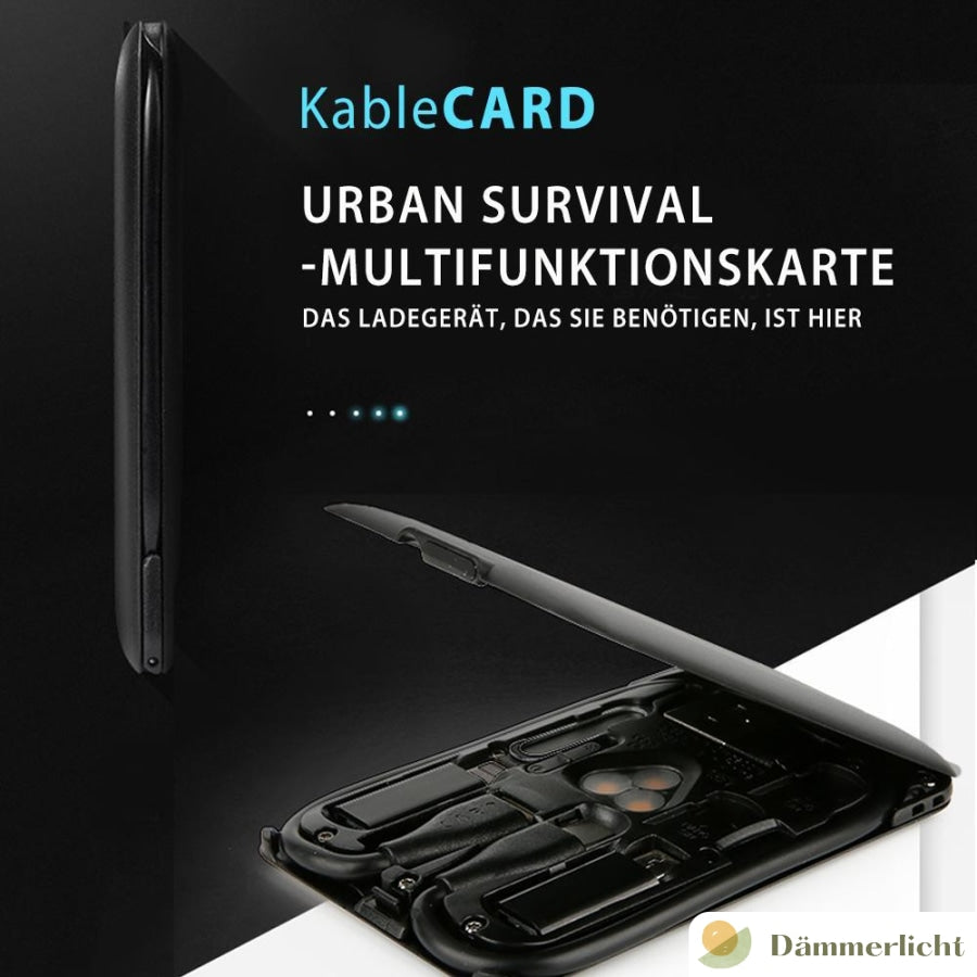 Urban Survival-MultifunktionskartePhone ChargingWOWWAHLDämmerlichtSchwarz