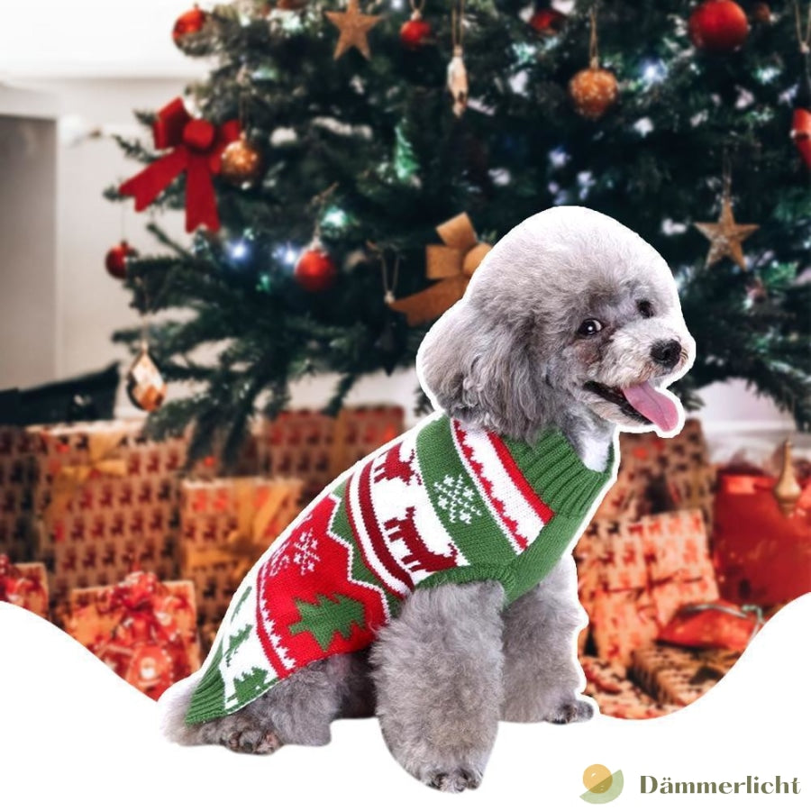 Weihnachtsschneeflocke Warmer Pullover für HundePet CareWOWWAHLDämmerlichtGrün / S