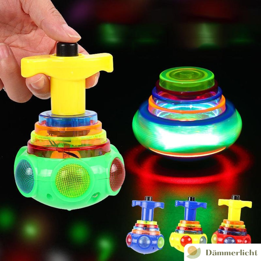 Musik Blinkendes Spinner Spielzeug mit Launcher🎁Bestes Weihnachtsgeschenk für KinderstehaufeDämmerlichtDefault Title