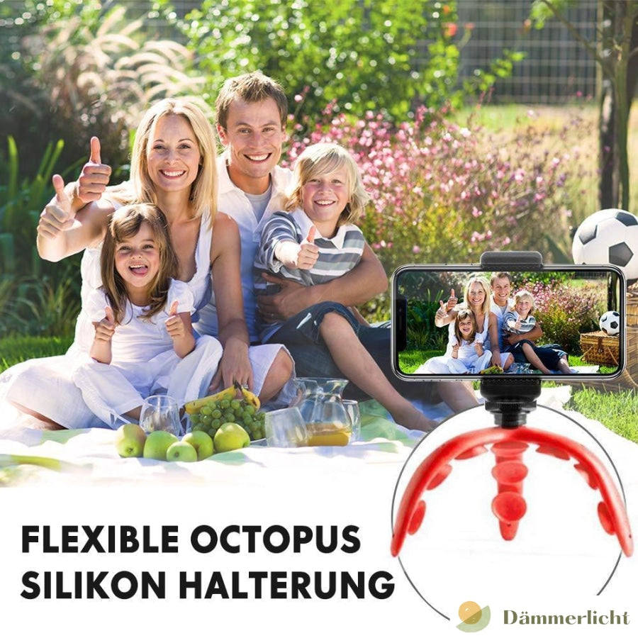 Flexible Octopus Silikon Halterung, für Handys / Kameras usw.Phone HolderWOWWAHLDämmerlichtRot