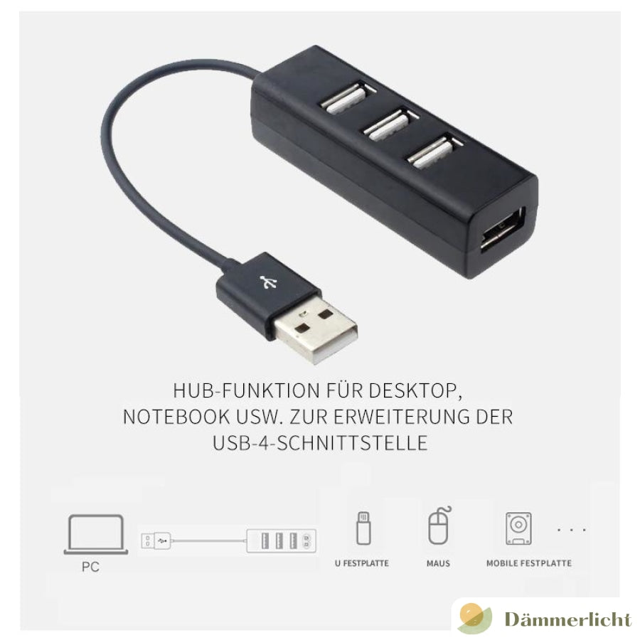 4 Ports LED USB 3.0-Adapter-Hub Ein- / Ausschalter für PC Laptop BK (4 USB-Ports-Hubadapter, Schwarz)GadgetsWOWWAHLDämmerlichtDefault Title