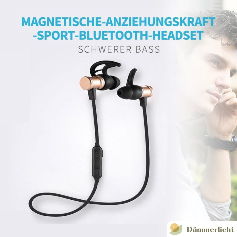Bluetooth-Kopfhörer, Stereo-In-Ear-Ohrhörer, sicherer Sitz für Sport, Fitnessstudio, Reisen (wasserdicht, Noise Cancelling Mic)EarphoneWOWWAHLDämmerlichtSchwarz