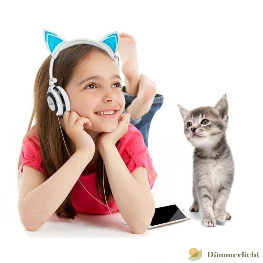 Kreative Kopfhörer in KatzenohrformEarphoneWOWWAHLDämmerlichtSchwarz rot