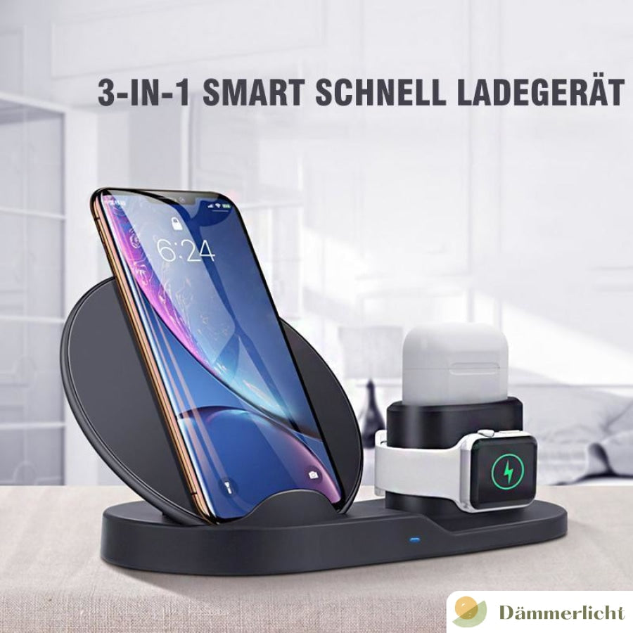 3-In-1 Smart Schnell LadegerätPhone ChargingWOWWAHLDämmerlichtschwarz