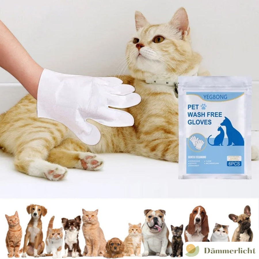 Wischhandschuhe für HaustieregluckaroDämmerlicht1 Packung(6 Stück)