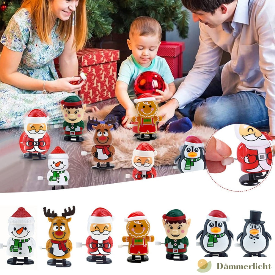 Weihnachten Mini Uhrwerk SpielzeugstehaufeDämmerlichtWeihnachtsmann