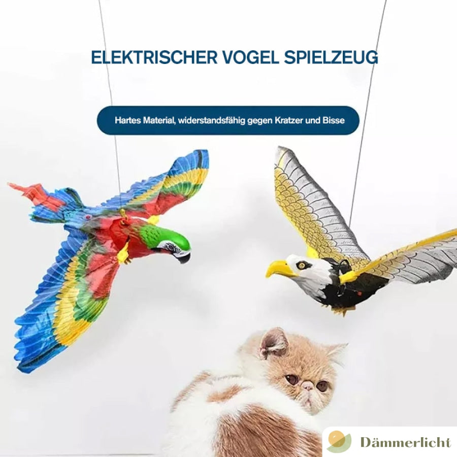 Simulierte Vögel hängende HaustierspielzeugstehaufeDämmerlichtPapagei