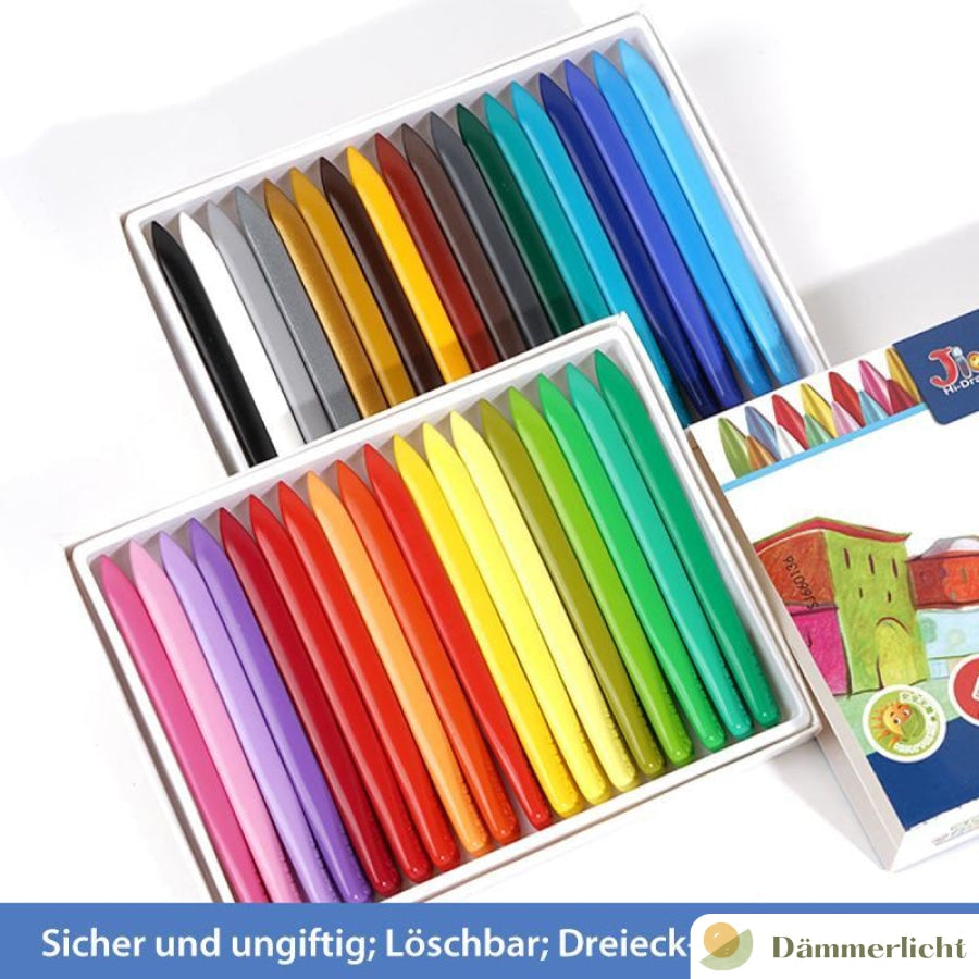 Kindertagsgeschenke Plastikpinsel Set für Kinder mit ÜbungsbuchrheineuleDämmerlicht12 Farben