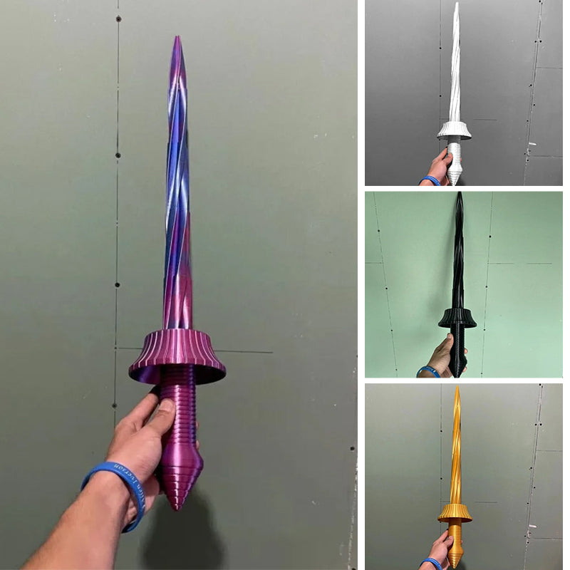 3D-gedrucktes einziehbares Spiralschwert