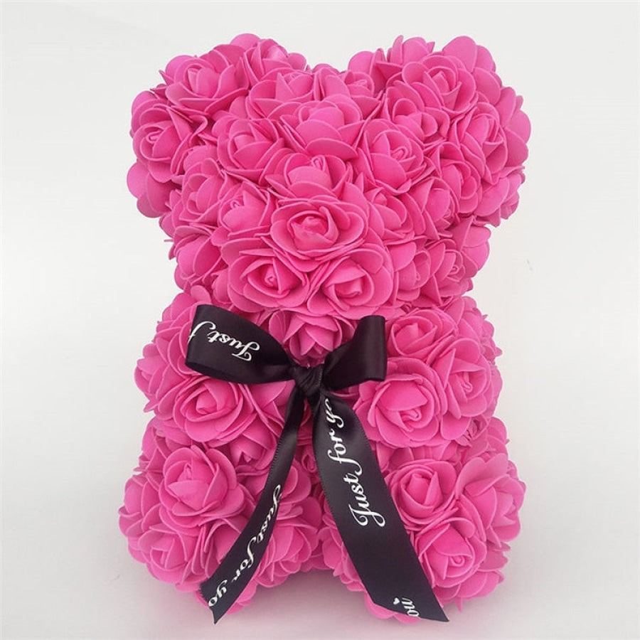 Dämmerlicht Der Blumenförmige Teddy Für Eine Blühende Überraschung! Rosenrot
