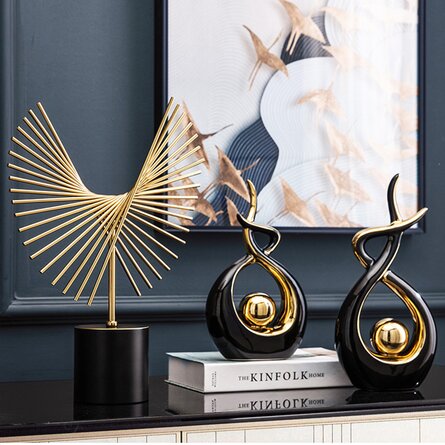 Modern Abstract Art Ceramic Statue Sculpture
