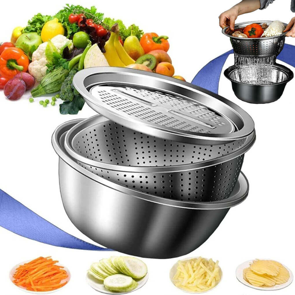 3 in 1 strainer and bowl