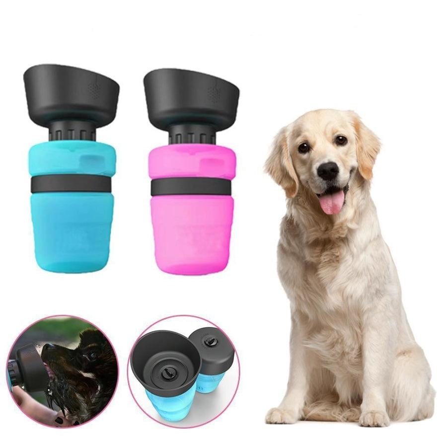 Tragbare Hunde Wasserflasche, 2019 Neues Design - BPA FreiPet CareWOWWAHLDämmerlichtRosa