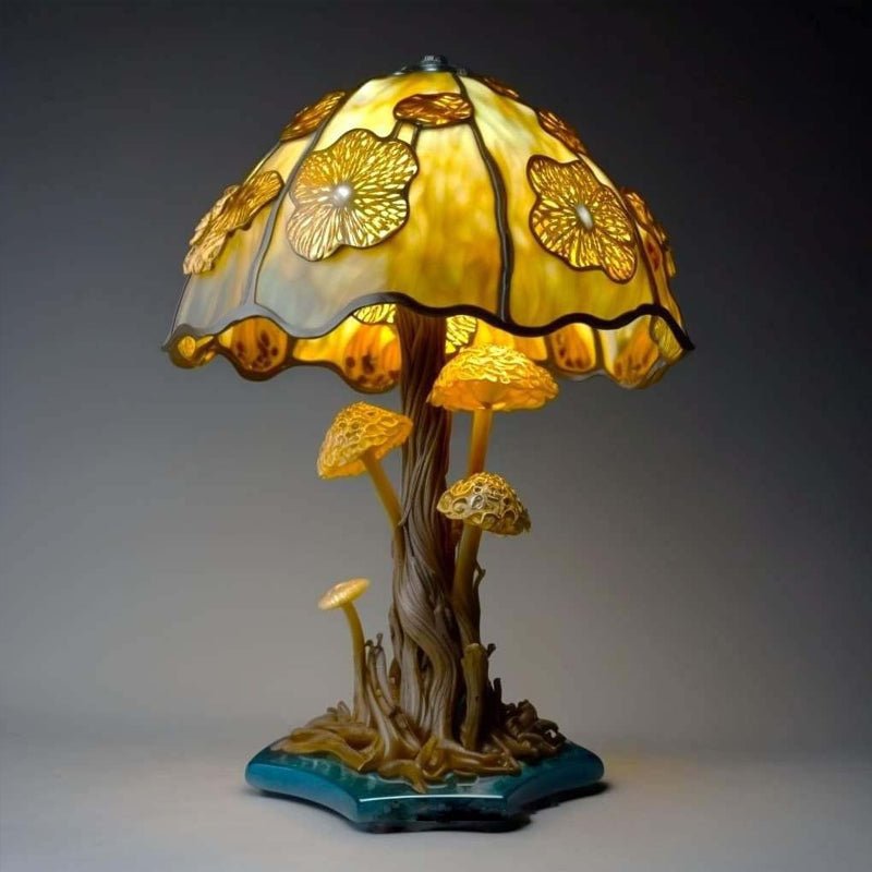 Vielfarbige Harz-Glas-Botanical-Serie Tischlampe | Kunsthandwerk Leuch