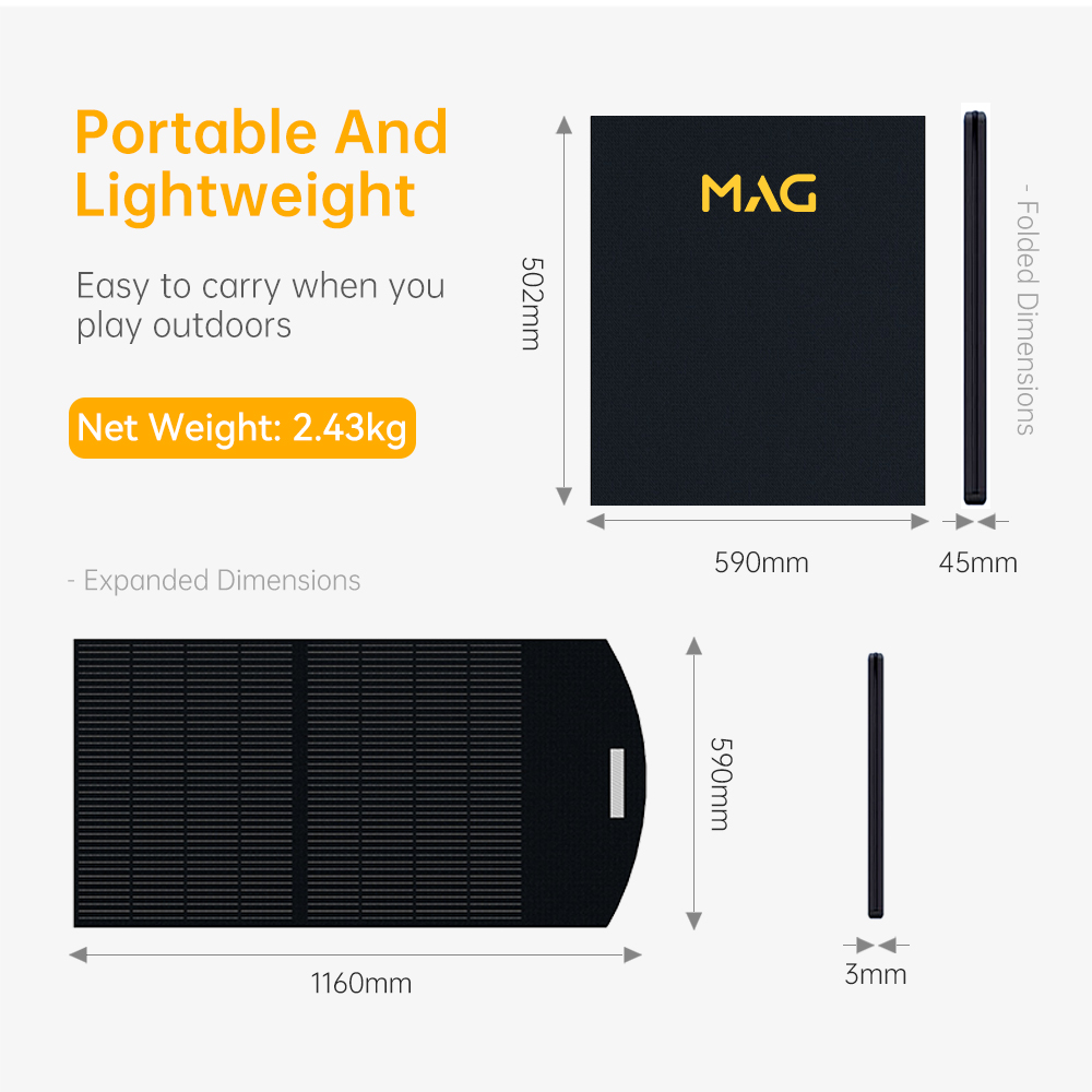MAG Solar 100W Portable Solar Panel ( Stitched Version )