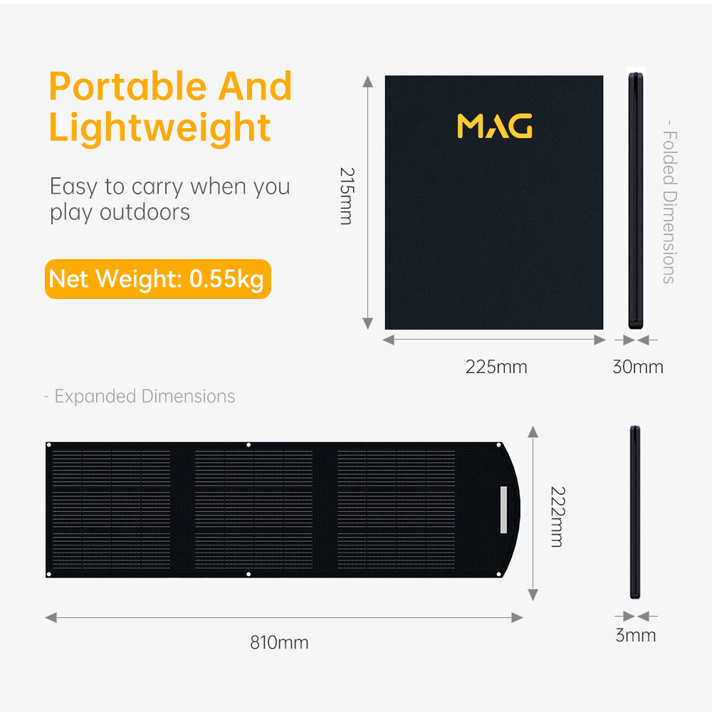 MAG Solar 21W Portable Solar Panel ( Stitched Version )