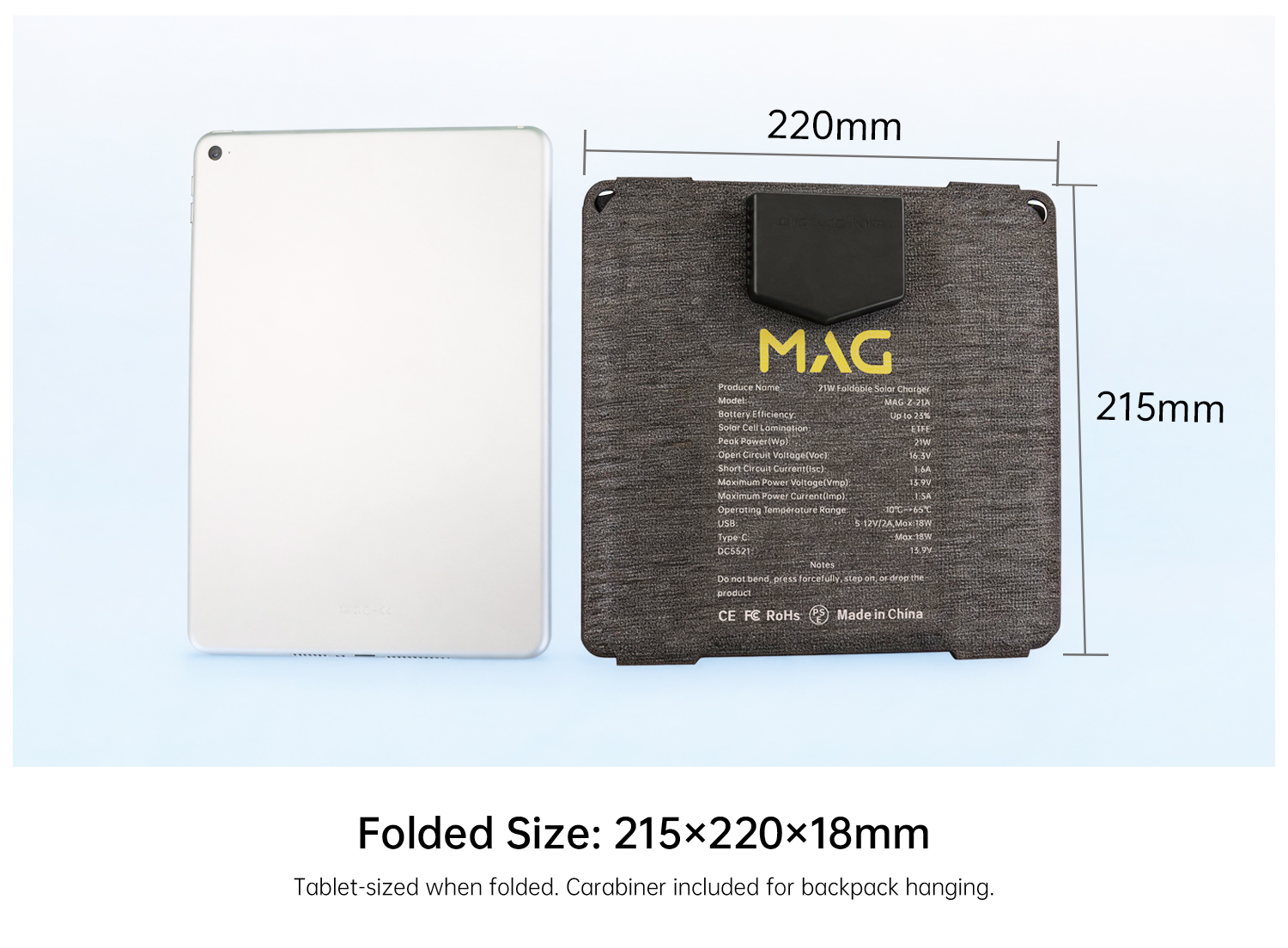 MAG Solar 21W Portable Solar Panel