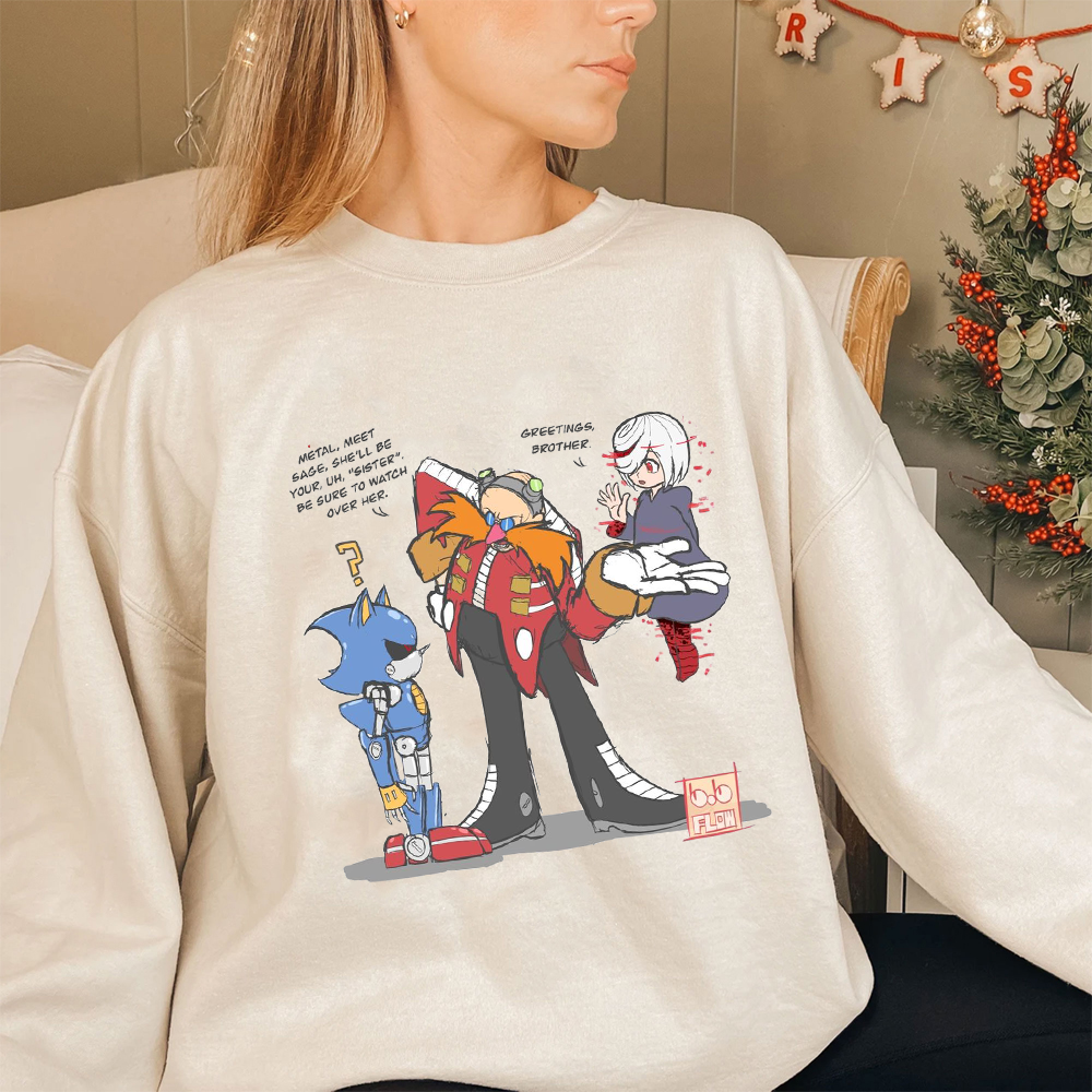 Unisex Funny sonic comics T-shirt/Crewneck/Hoodie