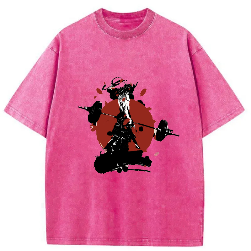 Tokyo-Tiger Samurai Fitness Washed T-Shirt