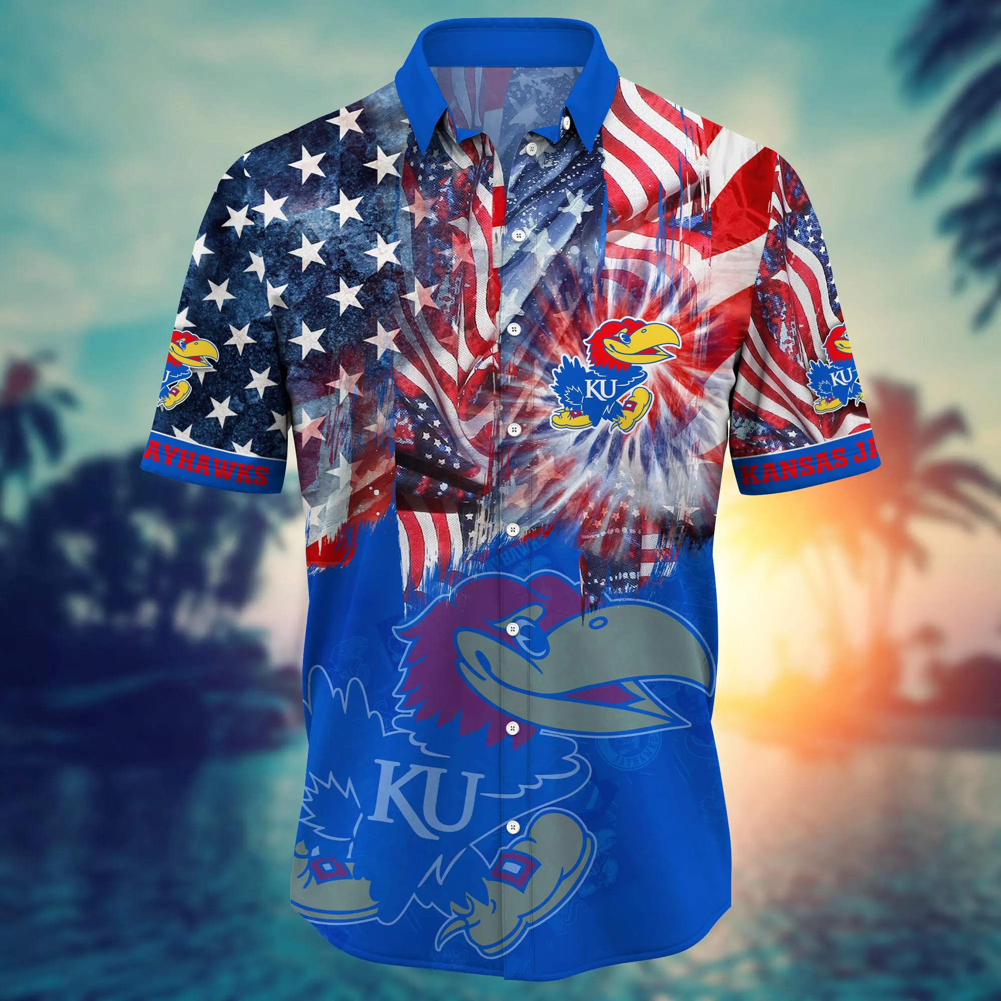 Kansas Jayhawks |  Hawaii Shirt  For Fans, Summer Football Shirts NA49879