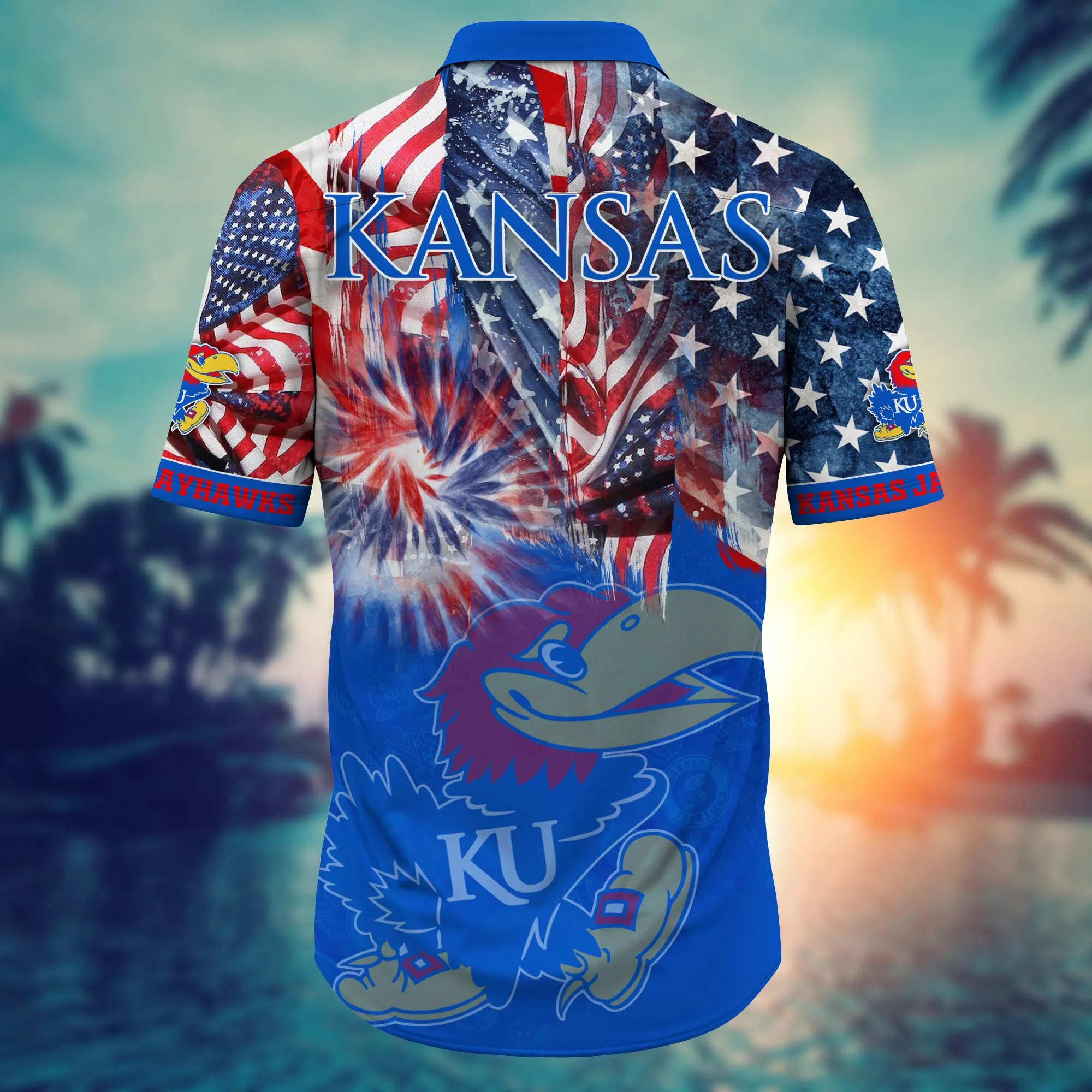 Kansas Jayhawks |  Hawaii Shirt  For Fans, Summer Football Shirts NA49879