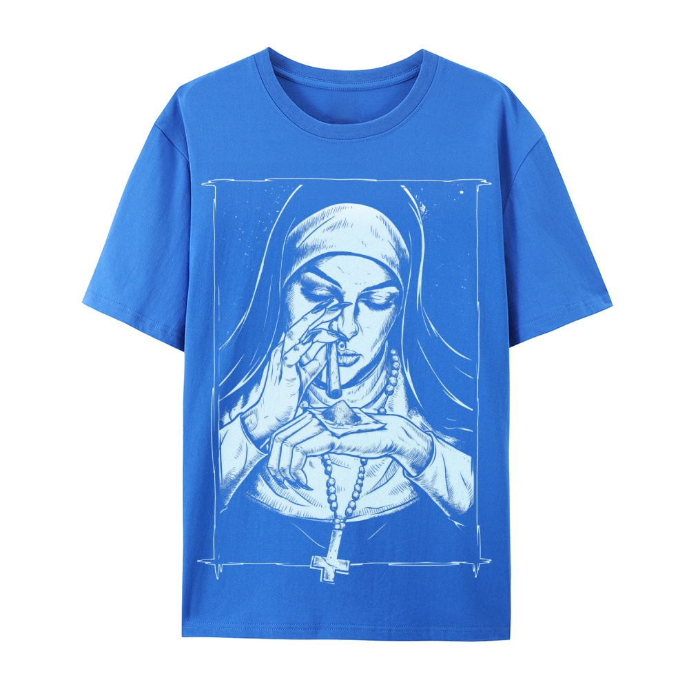 Drug Nun Gothic Cotton T-Shirt