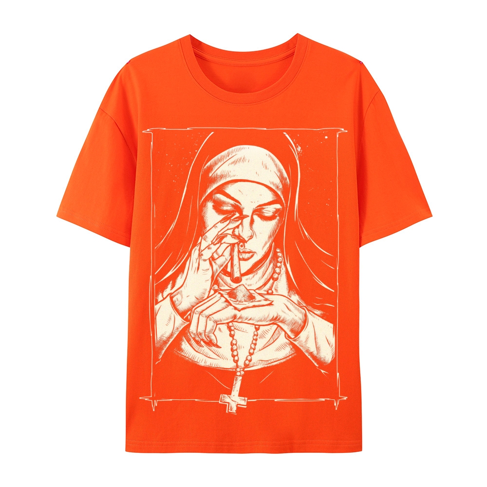 Drug Nun Gothic Cotton T-Shirt