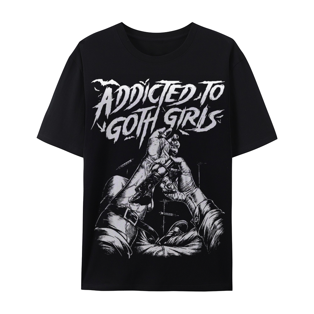 Addicted To Goth Girls Cotton T-Shirt
