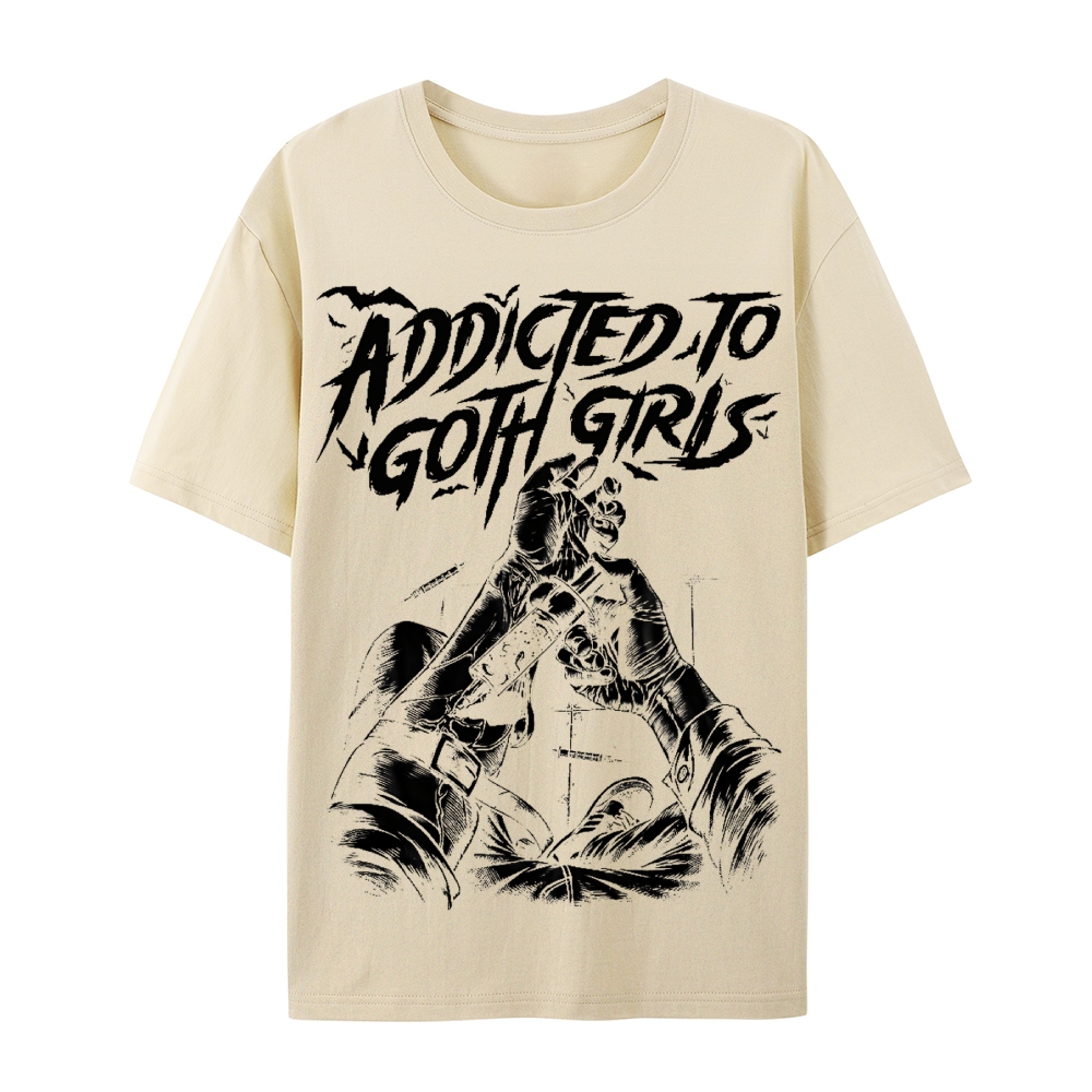 Addicted To Goth Girls Cotton T-Shirt