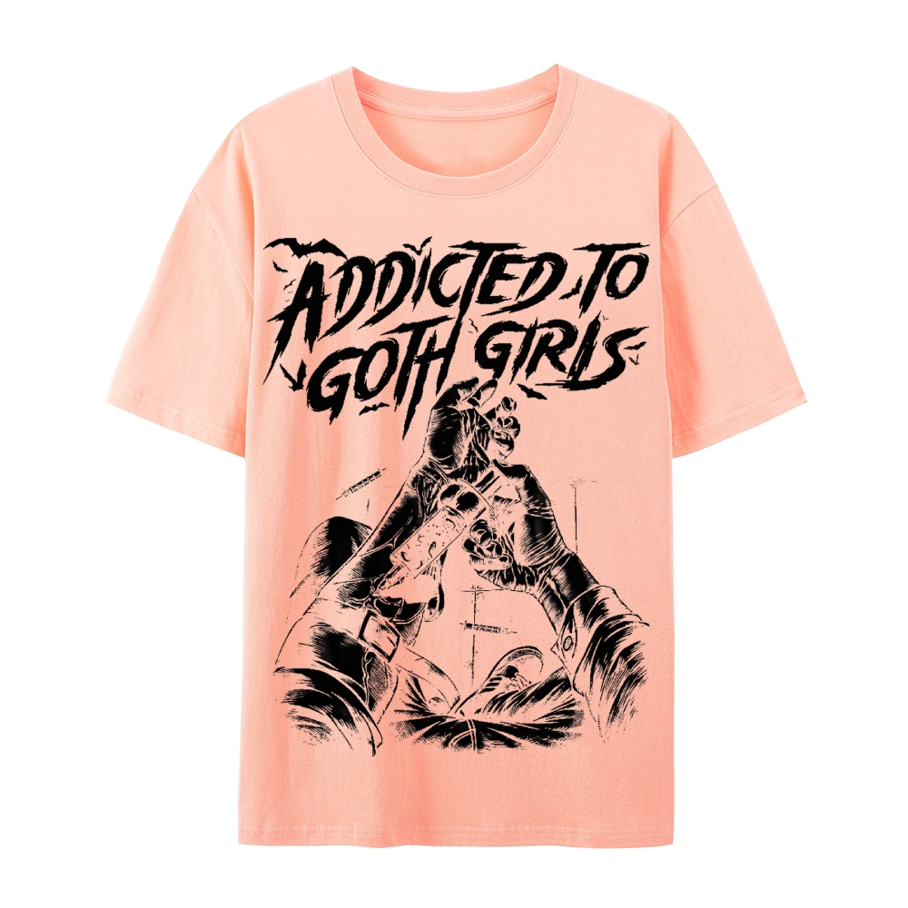 Addicted To Goth Girls Cotton T-Shirt