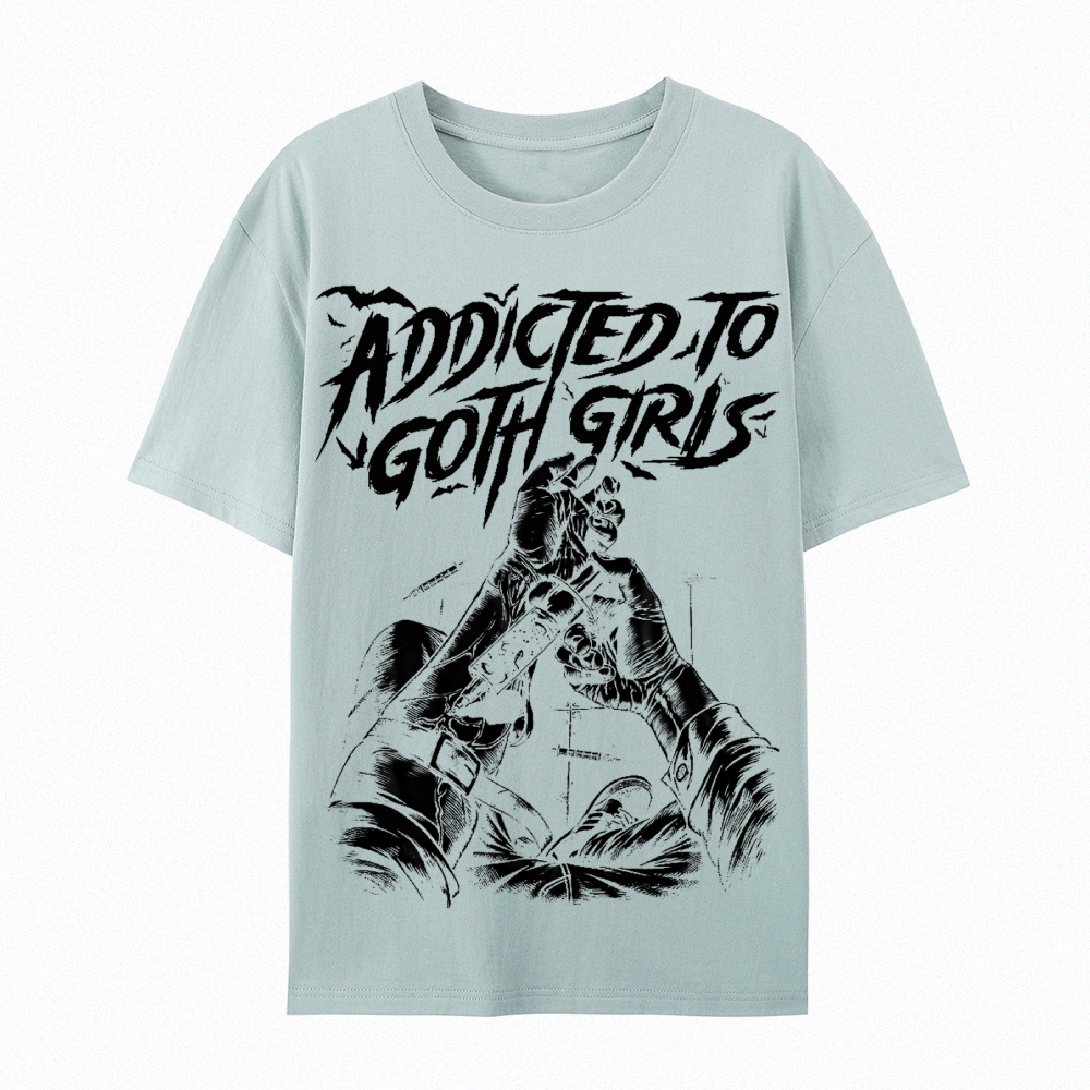 Addicted To Goth Girls Cotton T-Shirt