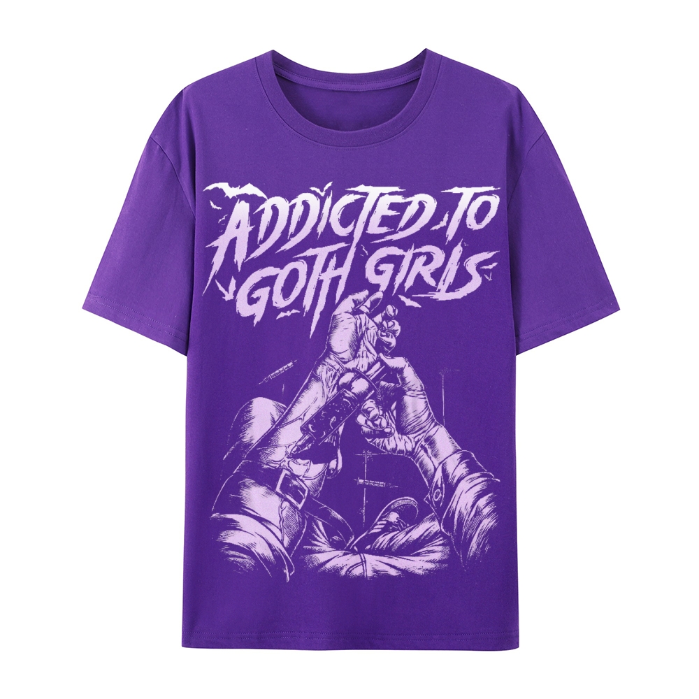 Addicted To Goth Girls Cotton T-Shirt