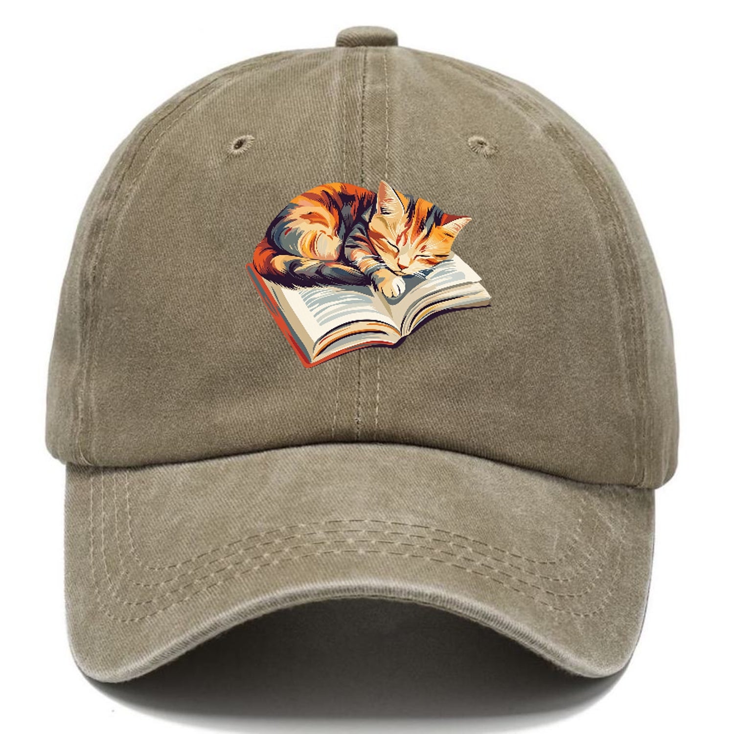 Cat Nap On Book Classic Cap