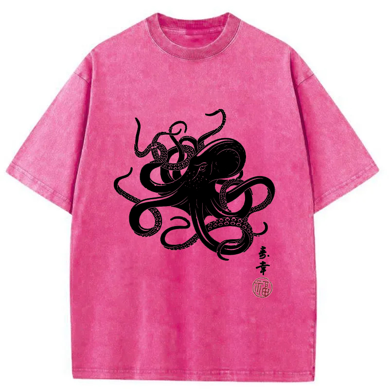 Tokyo-Tiger Vintage Octopus Japan Washed T-Shirt