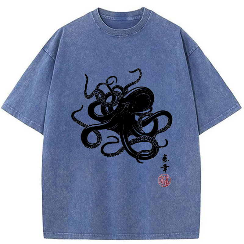 Tokyo-Tiger Vintage Octopus Japan Washed T-Shirt