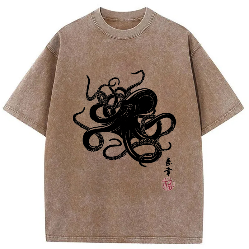 Tokyo-Tiger Vintage Octopus Japan Washed T-Shirt