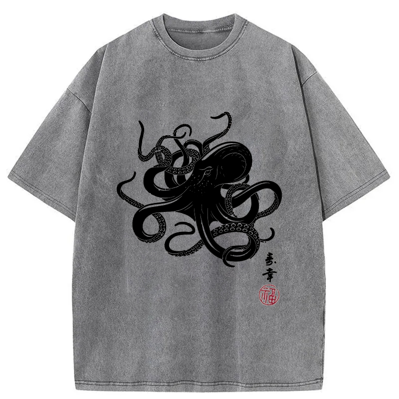 Tokyo-Tiger Vintage Octopus Japan Washed T-Shirt